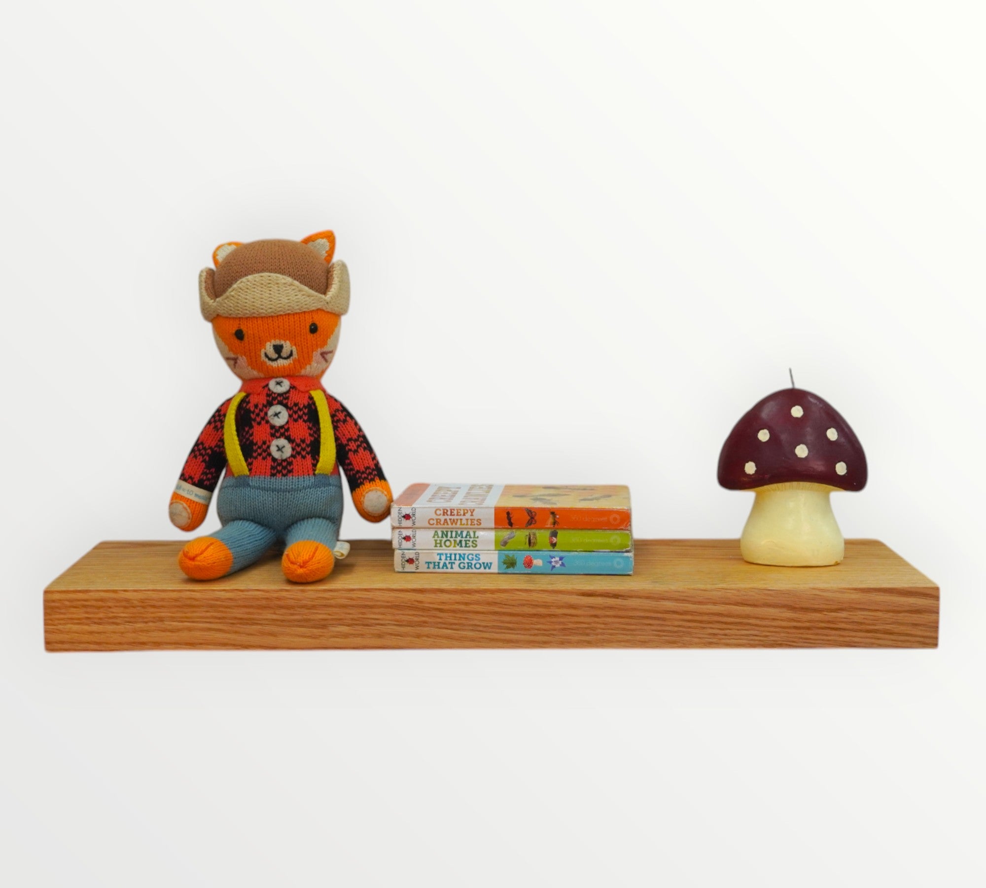 Red Oak Hardwood Floating Shelf