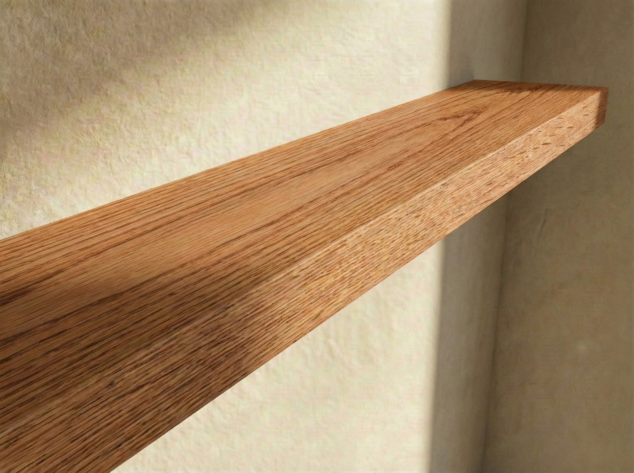 Solid Red Oak Floating Shelf