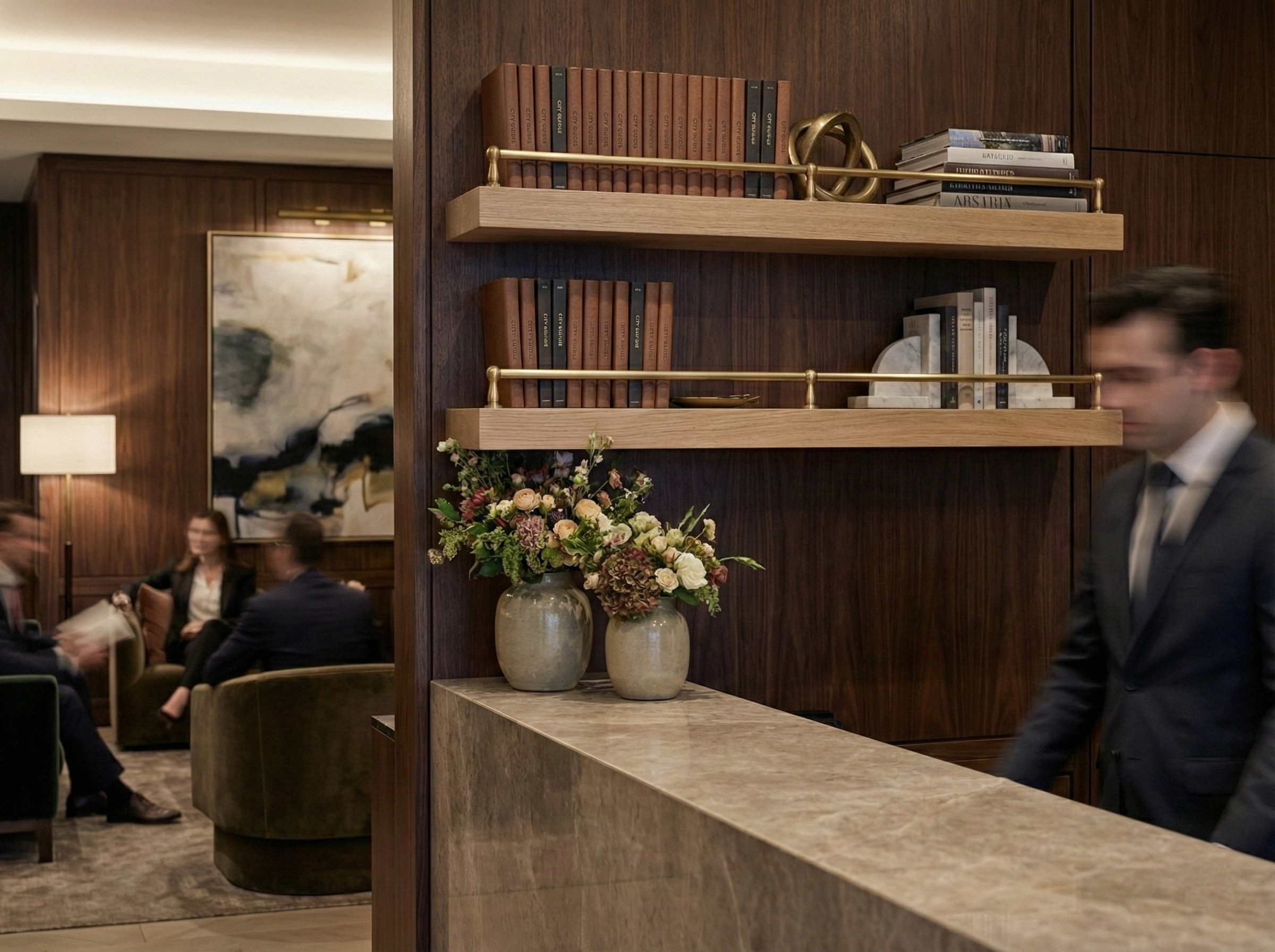 Solid White Oak Floating Shelf with Gallery Rail