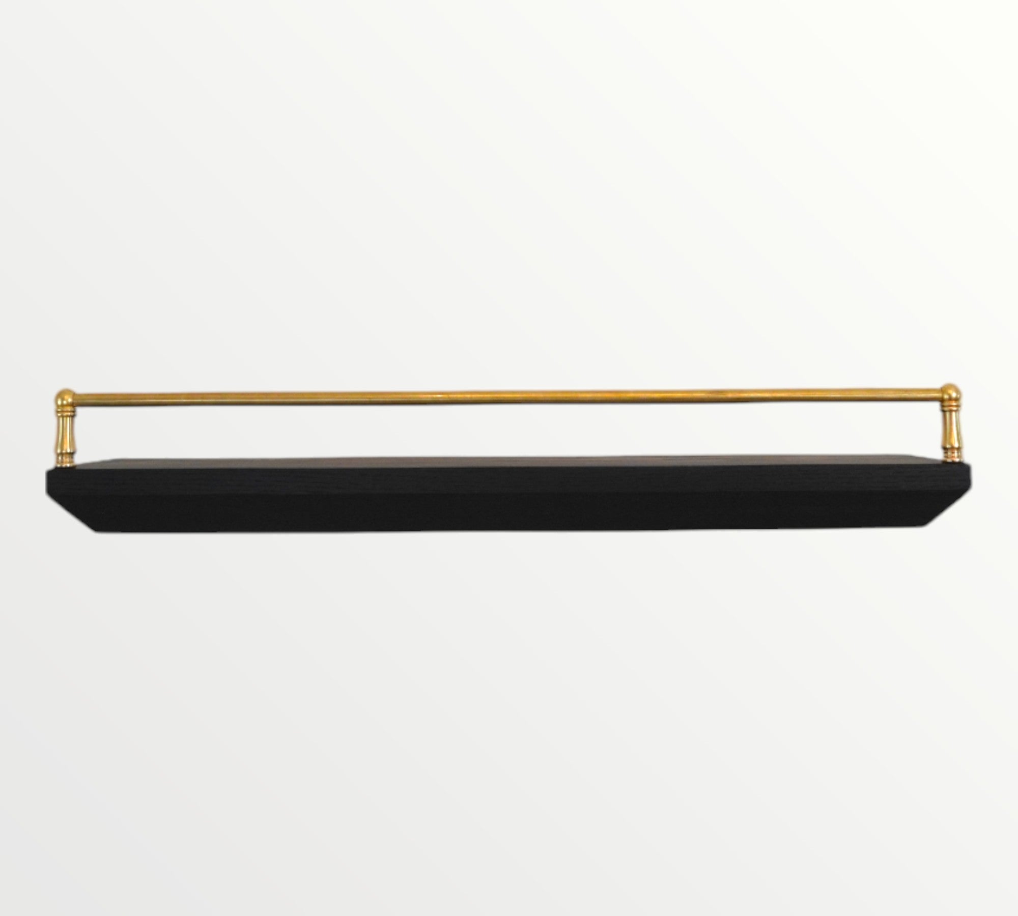 Black Oak Gallery Rail Floating Shelf