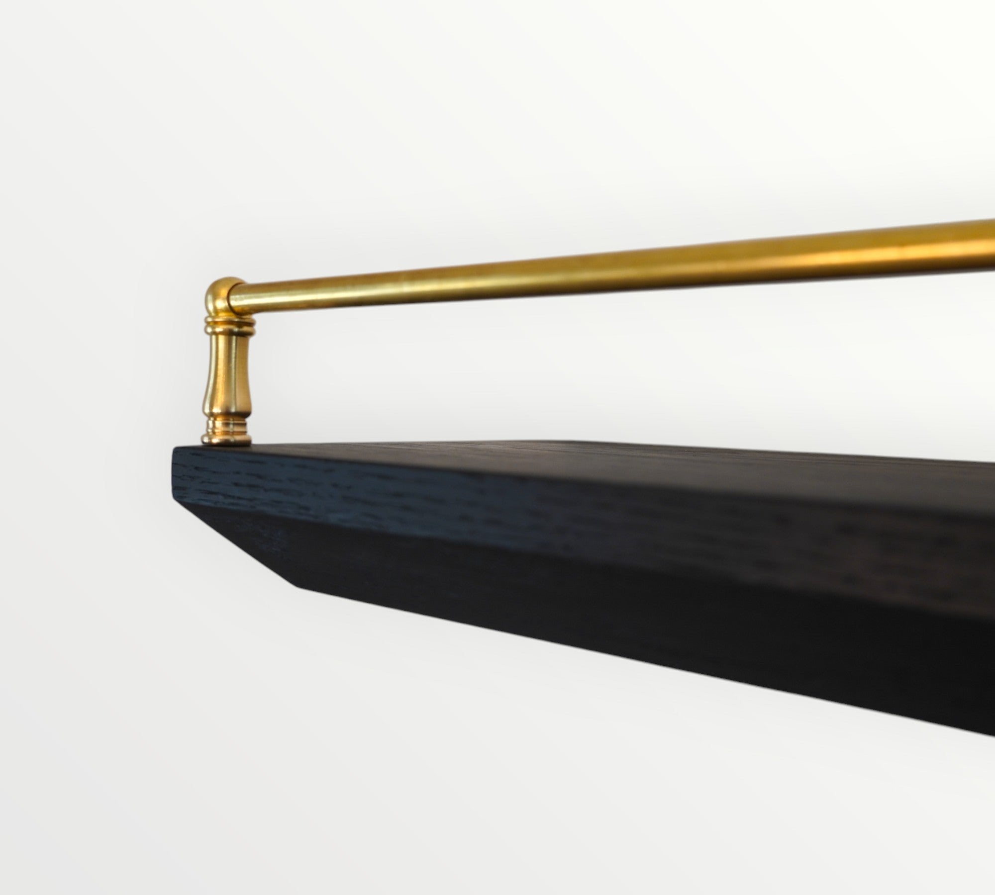 Black Oak Gallery Rail Floating Shelf