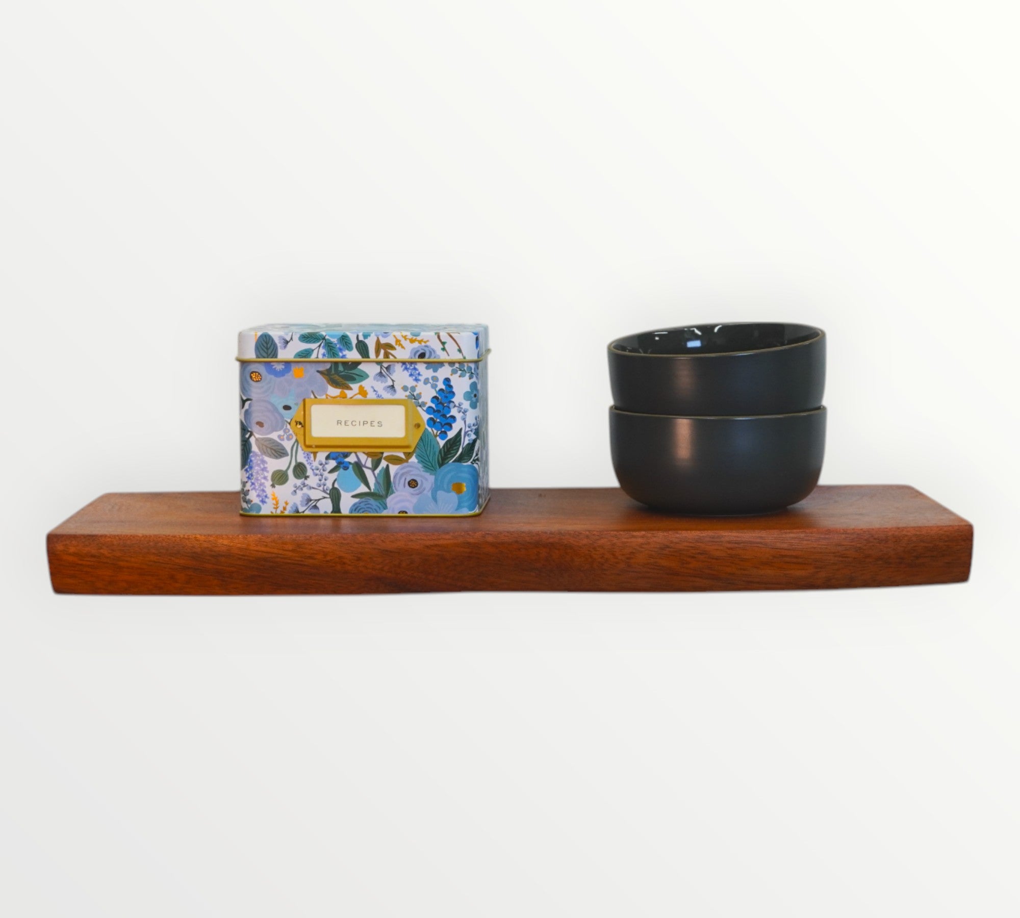 Mahogany Live Edge Hardwood Floating Shelf