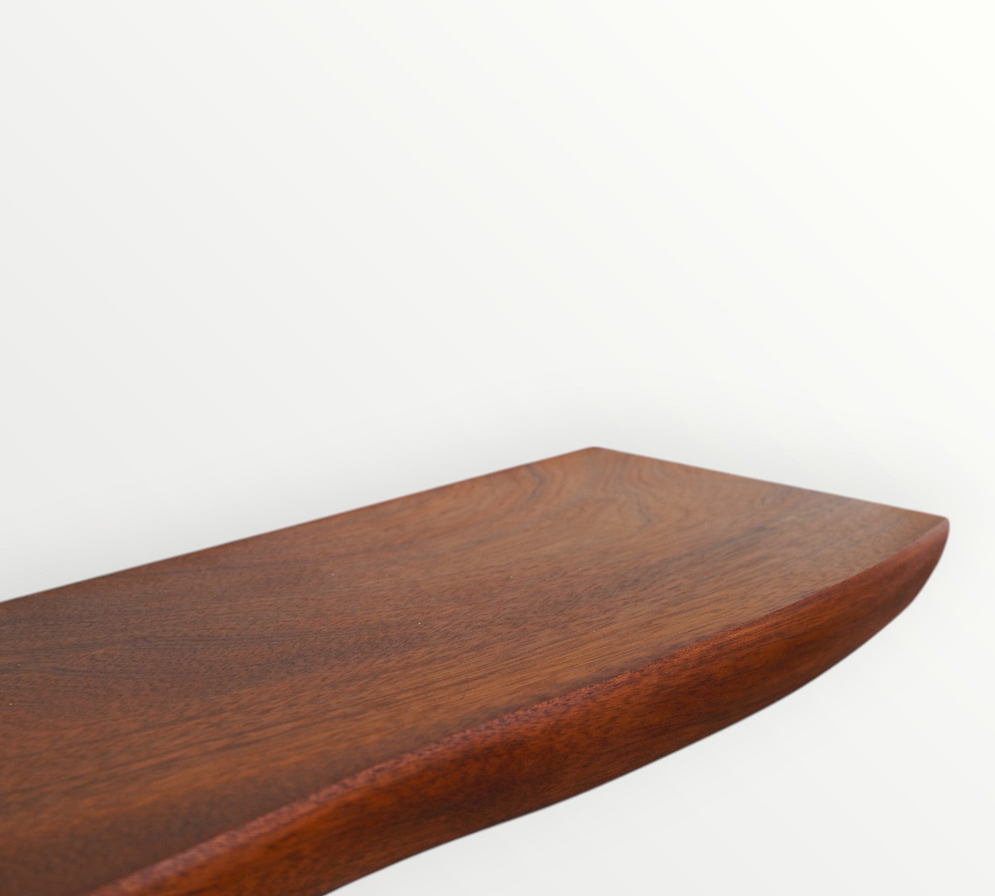 Mahogany Live Edge Hardwood Floating Shelf