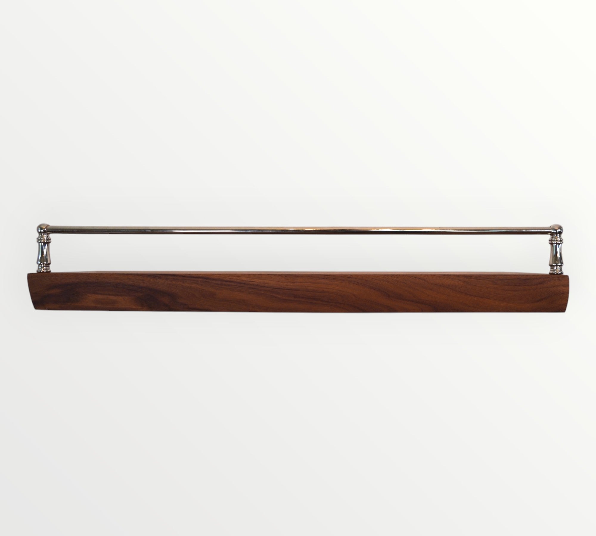 Walnut Live Edge Gallery Rail Floating Shelf