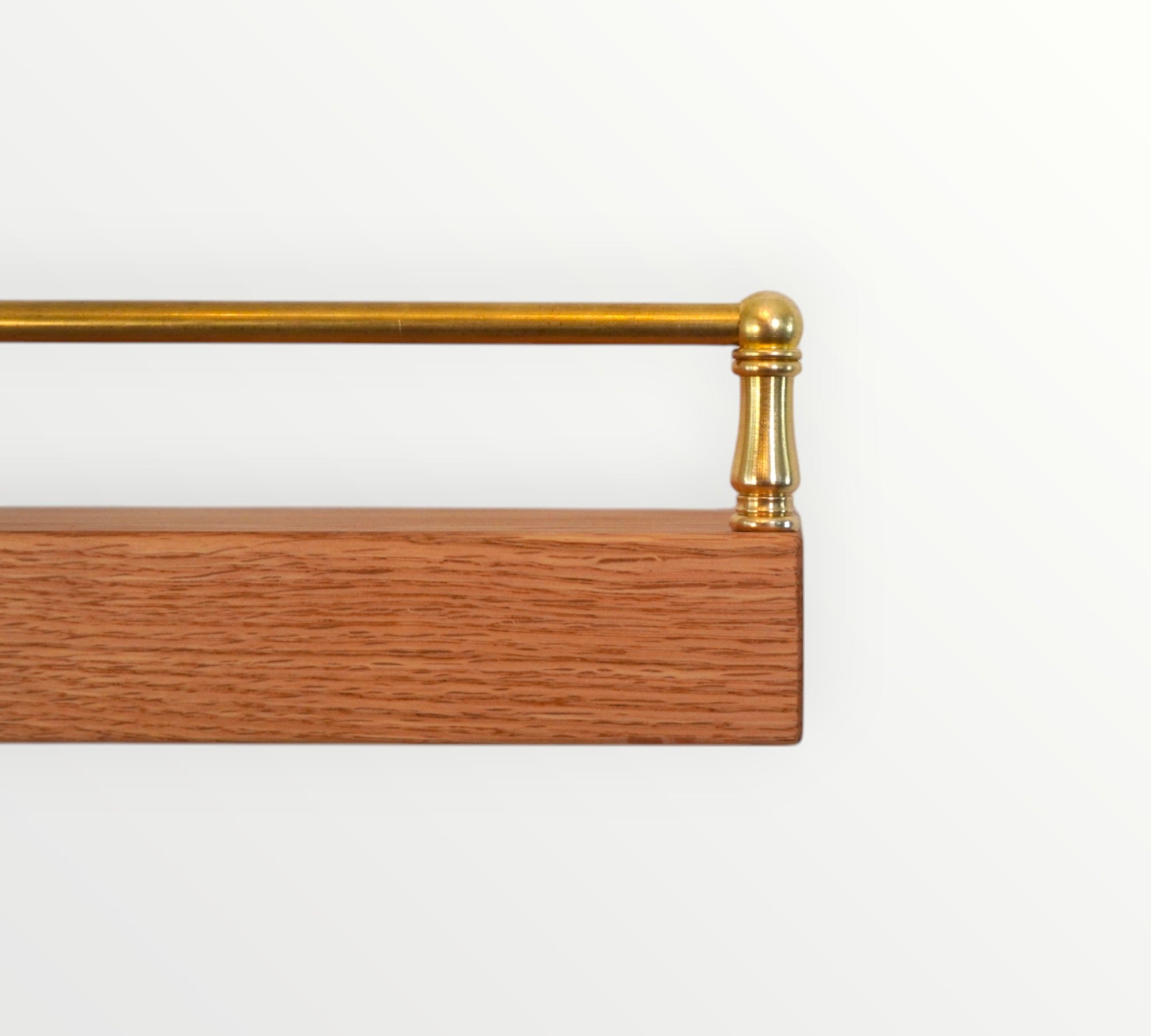 Red Oak Gallery Rail Floating Shelf