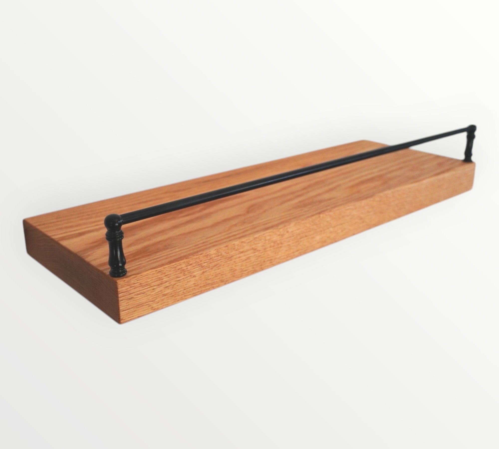 Red Oak Gallery Rail Floating Shelf
