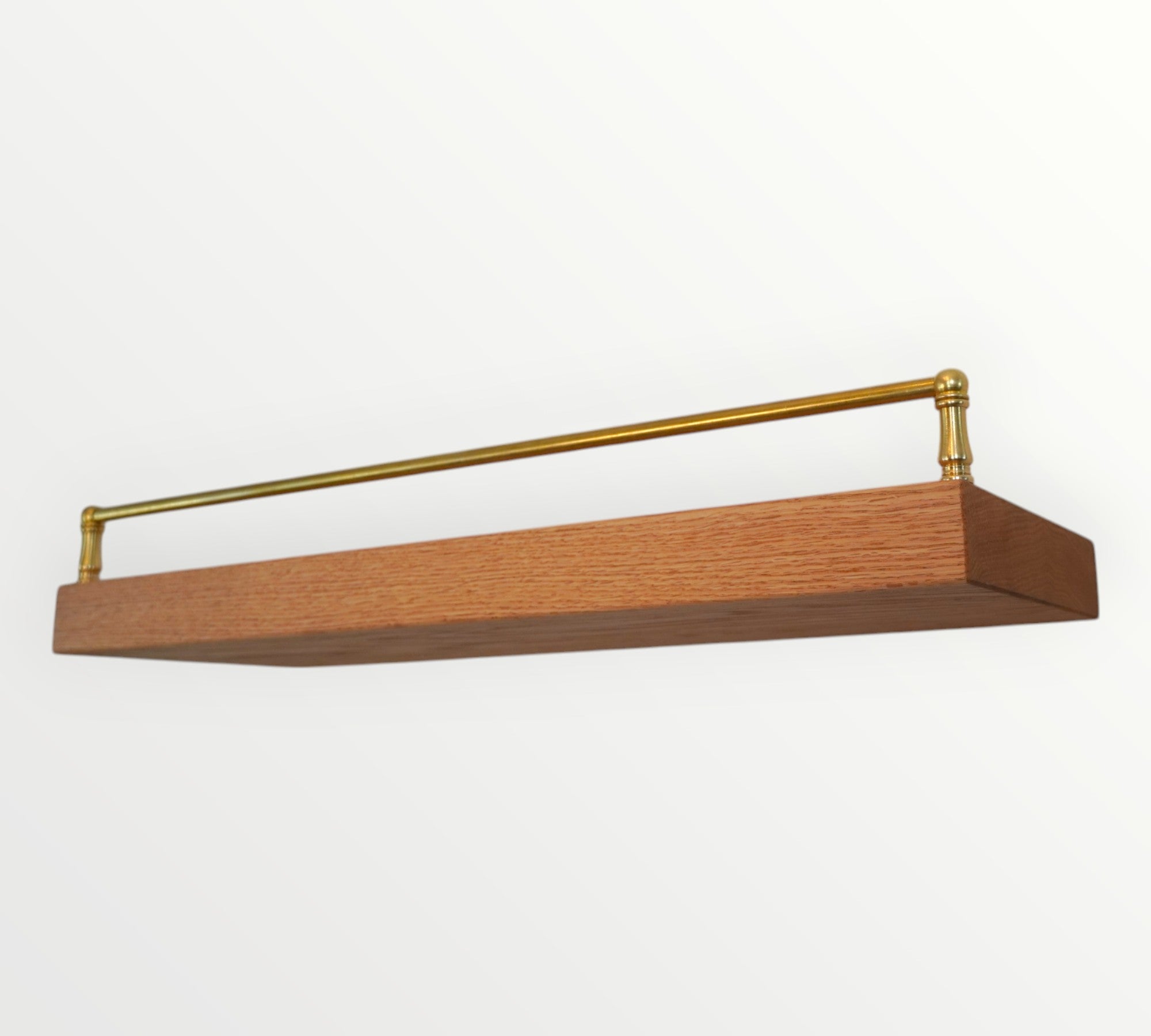 Red Oak Gallery Rail Floating Shelf