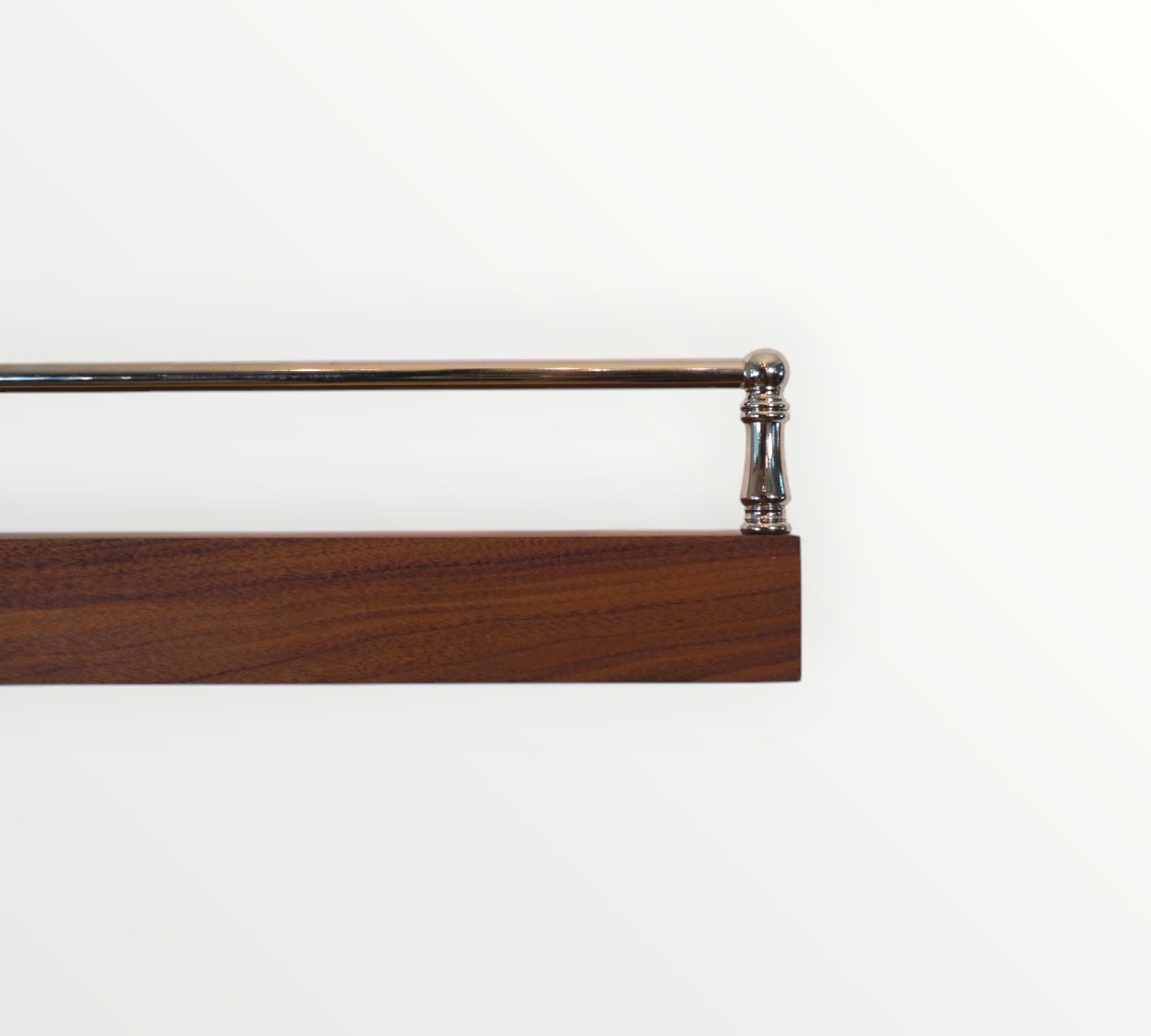 Walnut Solid Wood Floating Shelf with Gallery Rail