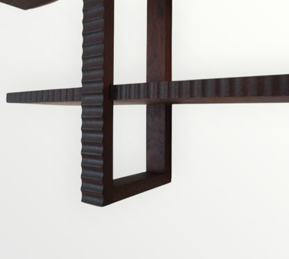 Kisma Nogal Adjustable Shelving three bottom detail