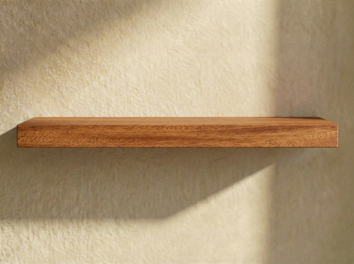 Solid Mahogany Floating Shelf