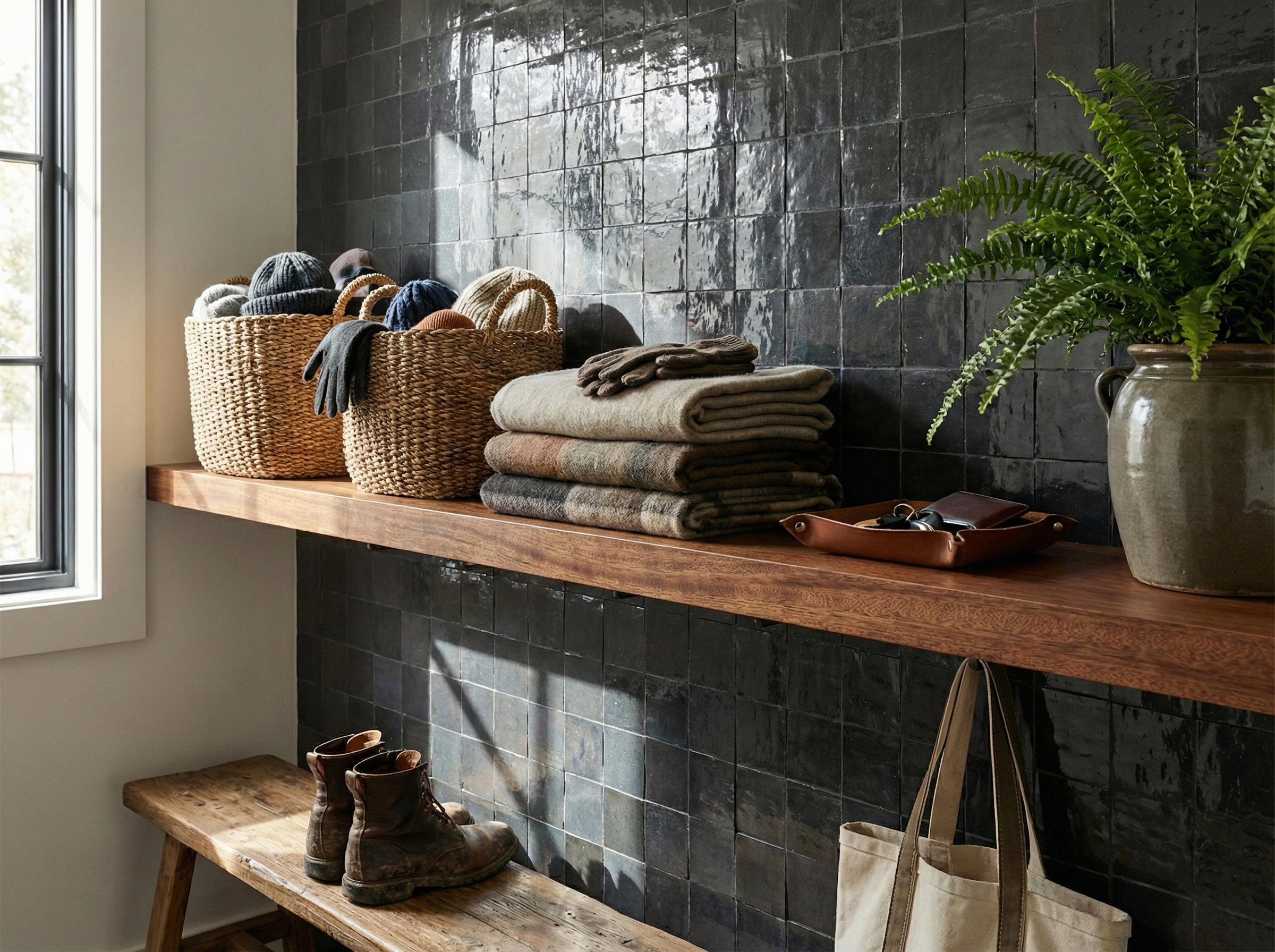 Solid Mahogany Floating Shelf