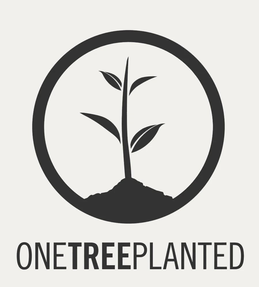 Logo of 'OneTreePlanted' with a tree silhouette inside a circle on a white background.
