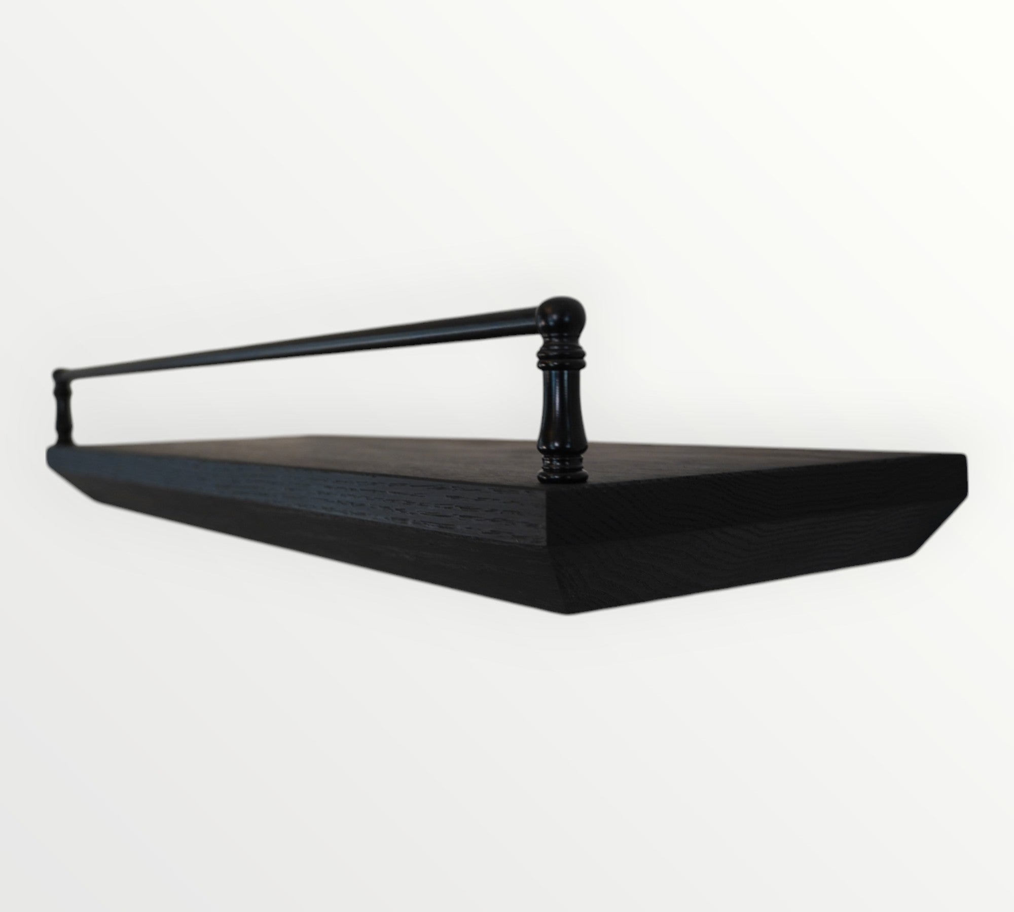 Black Oak Gallery Rail Floating Shelf