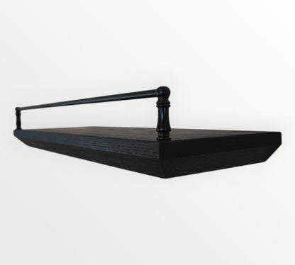 Black Oak Gallery Rail Floating Shelf