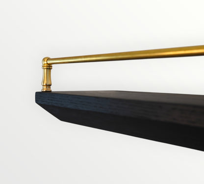 Black Oak Gallery Rail Floating Shelf