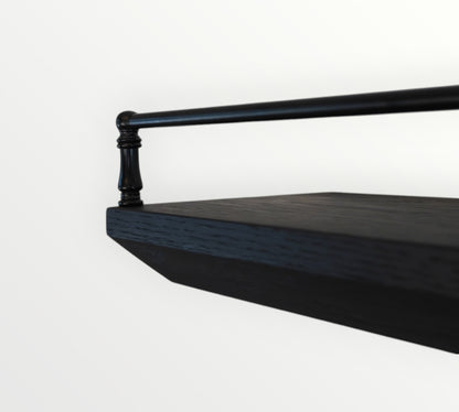 Black Oak Gallery Rail Floating Shelf