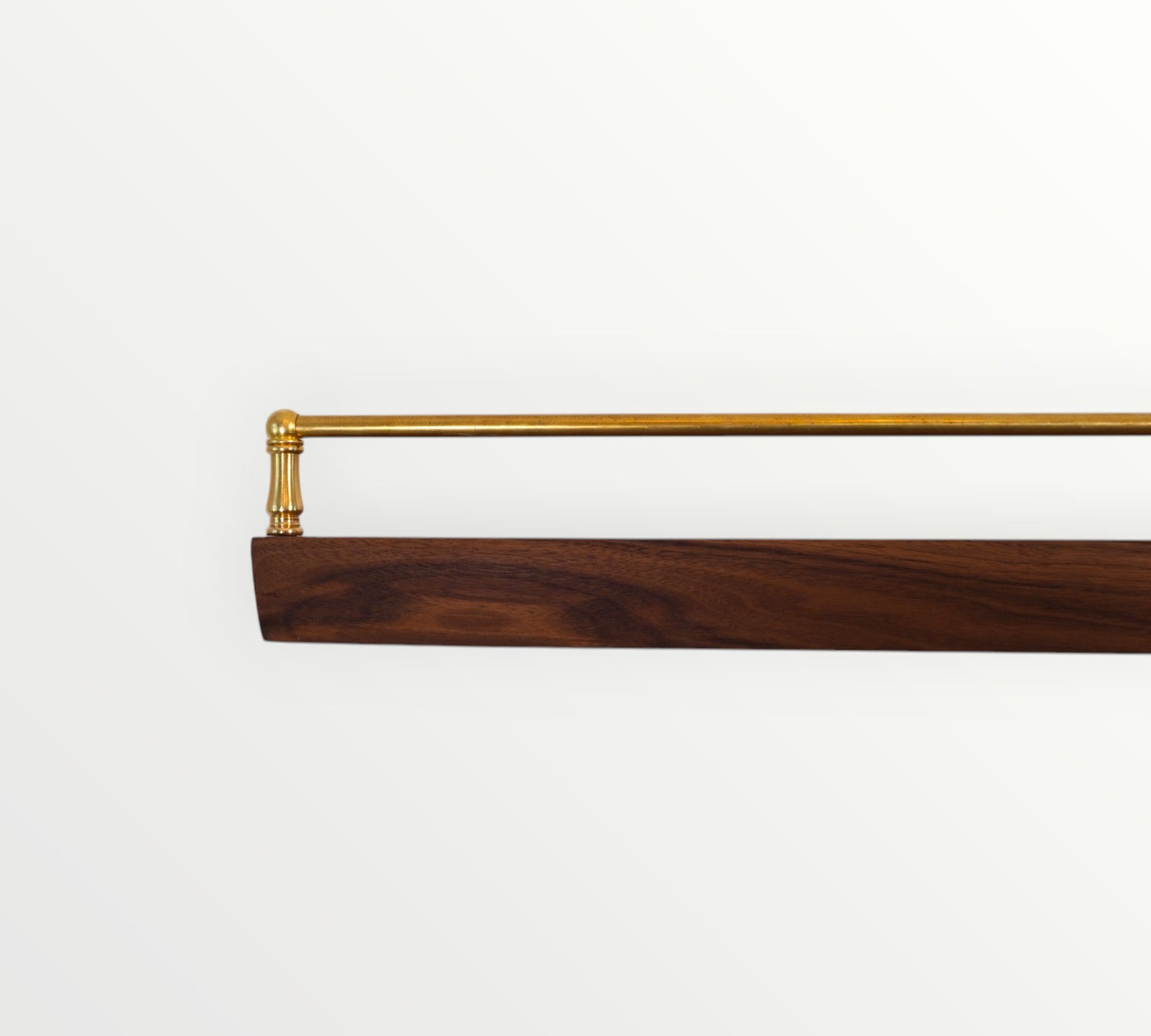 Walnut Live Edge Gallery Rail Floating Shelf