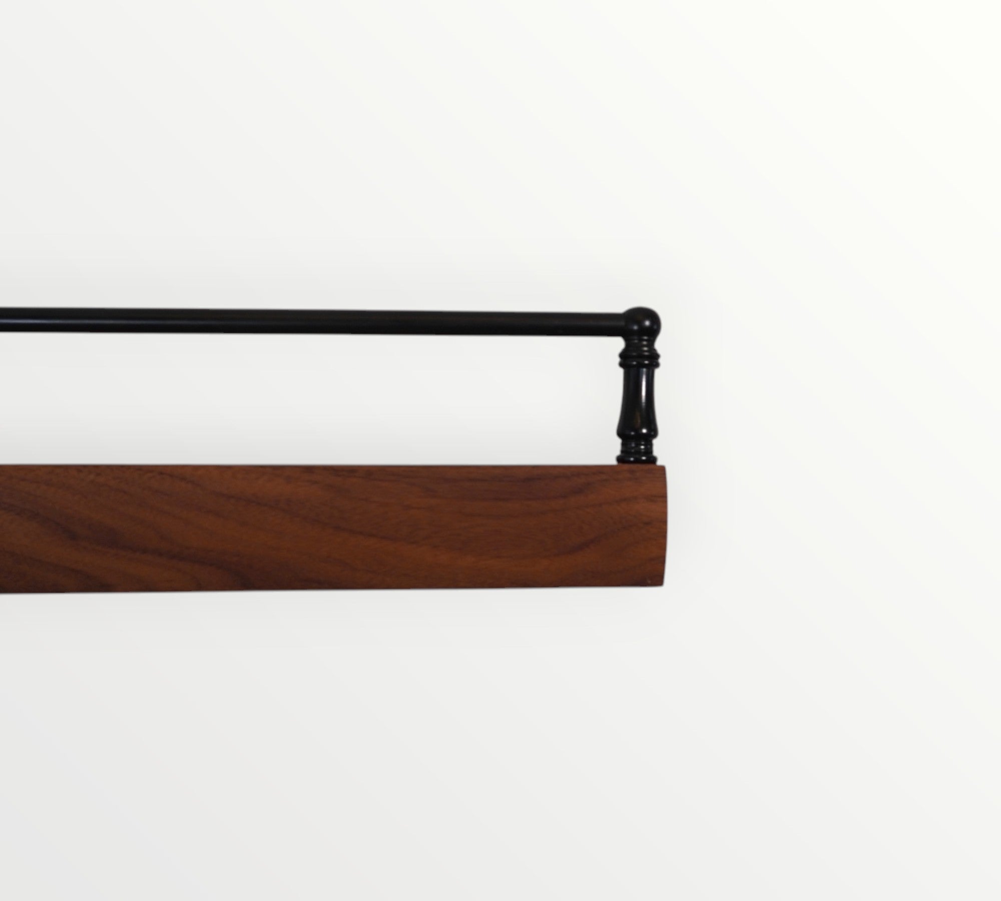 Walnut Live Edge Gallery Rail Floating Shelf
