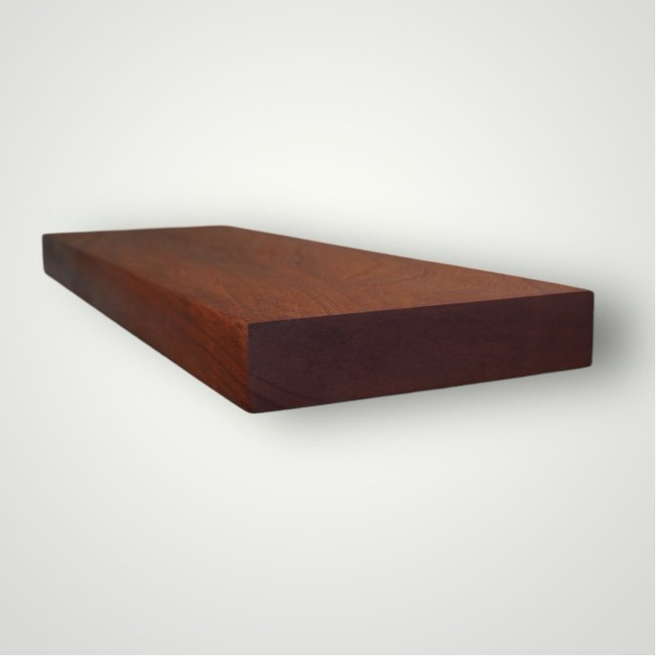 Mahogany Hardwood Floating Shelf - The Mortise & The Hare