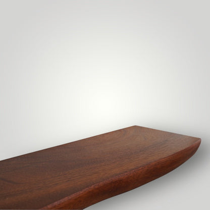 Mahogany Live Edge Hardwood Floating Shelf - The Mortise & The Hare