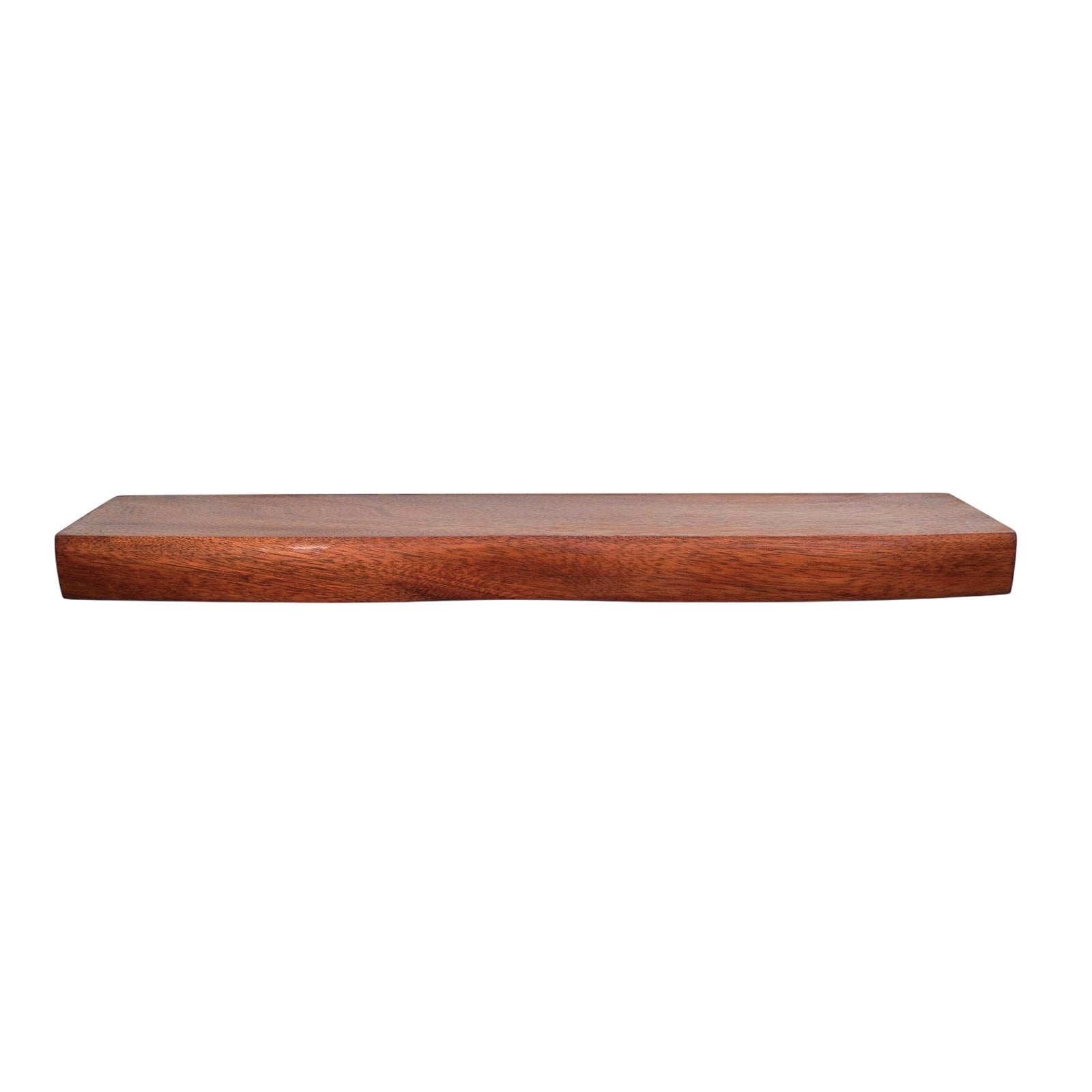 Mahogany Live Edge Hardwood Floating Shelf - The Mortise & The Hare