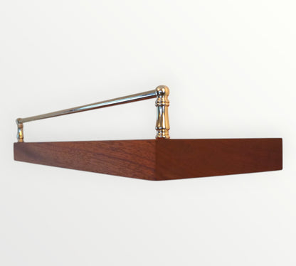 Mahogany Gallery Rail Floating Shelf