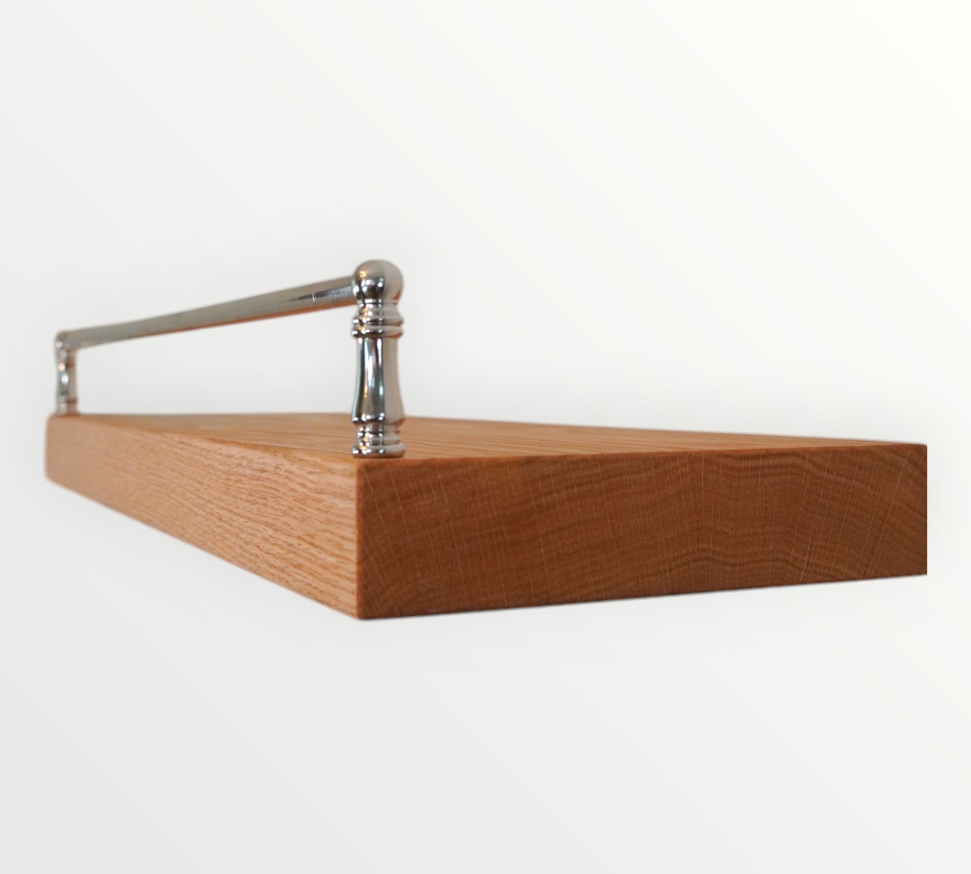 Red Oak Gallery Rail Floating Shelf