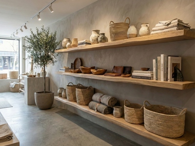 Solid white oak live edge floating shelf by The Mortise & The Hare, showcasing natural wood grain and sleek wall-mounted design.