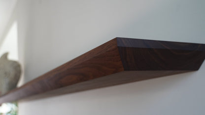 Walnut Hardwood Floating Shelf - The Mortise & The Hare