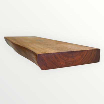 Walnut Live Edge Hardwood Floating Shelf - The Mortise & The Hare