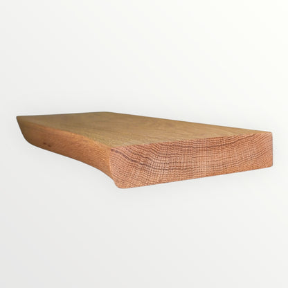 White Oak Live Edge Hardwood Floating Shelf - The Mortise & The Hare